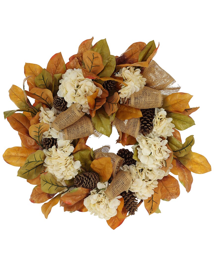 Creative Displays 27 Traditional Fall Wreath With Cream Hydrangeas