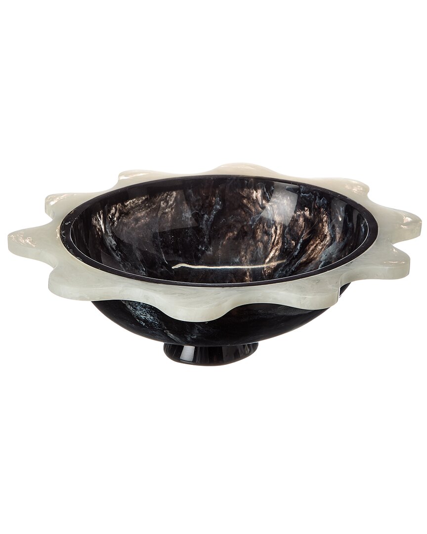 Jonathan Adler Mustique Ripple Bowl - Black/white - 34781 In Black