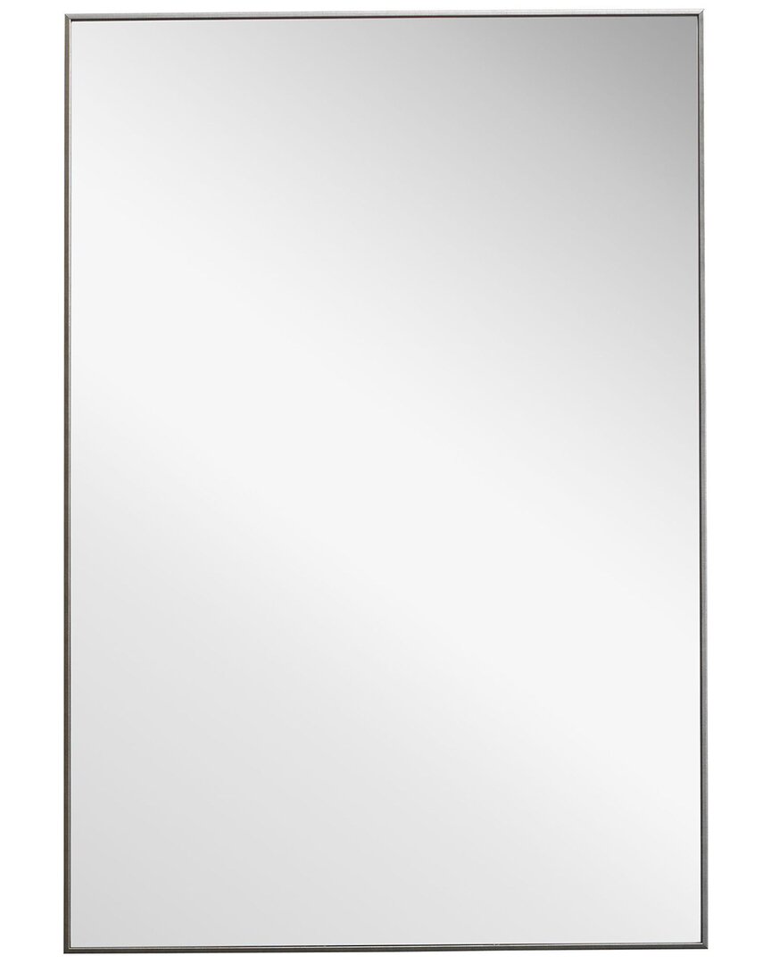Hewson Silver Finish Plain Mirror In Gray