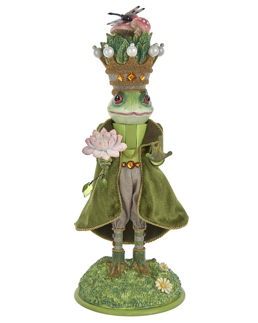 Kurt Adler 17-inch Hollywood Frog Prince Nutcracker In Green