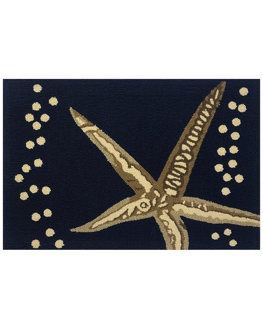 The Rug Market Starfish 30x48in Doormat In Indigo