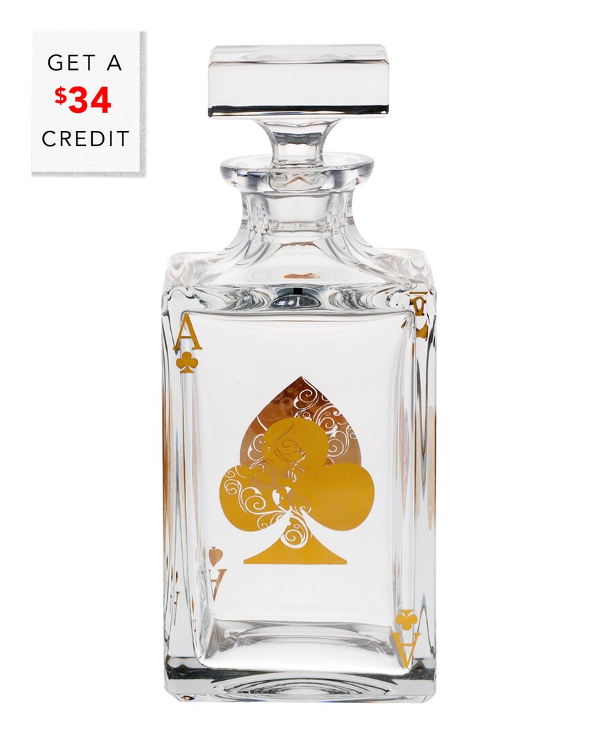 Shop Vista Alegre Poker Whiskey Decanter With $34 Credit In Clear