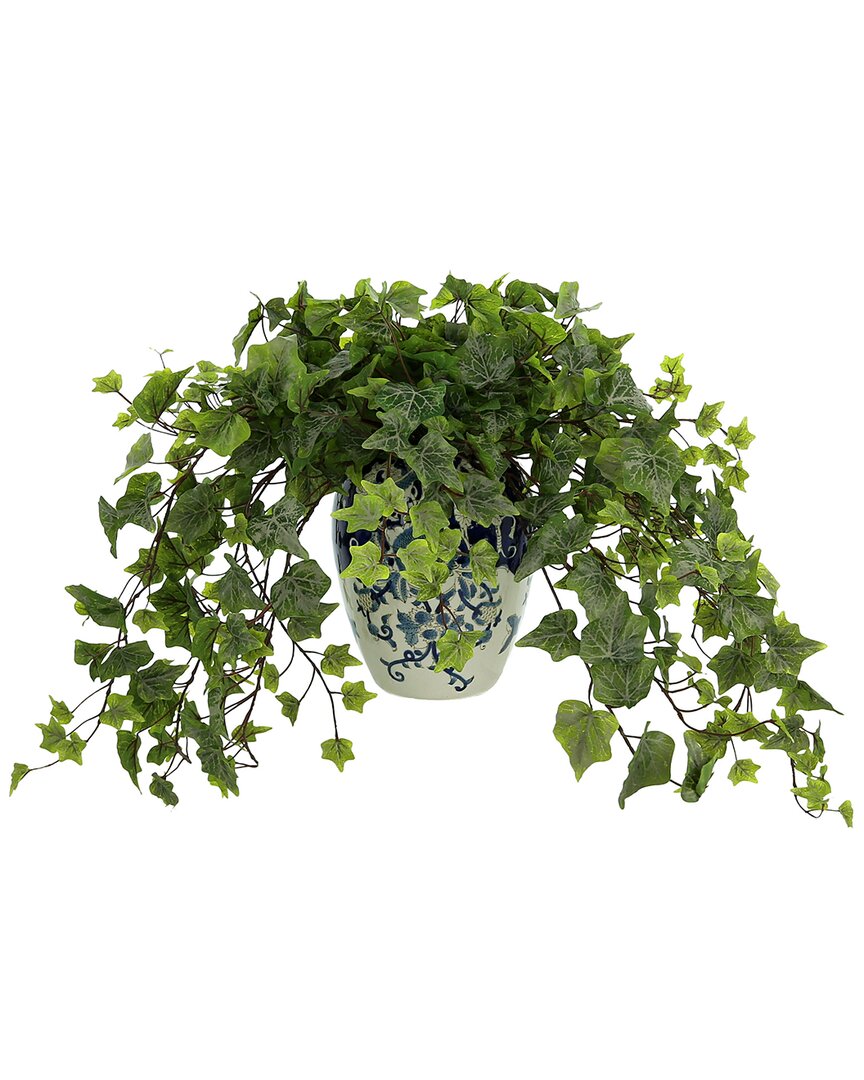 Creative Displays Ivy Plant In A Ceramic Vase In Green