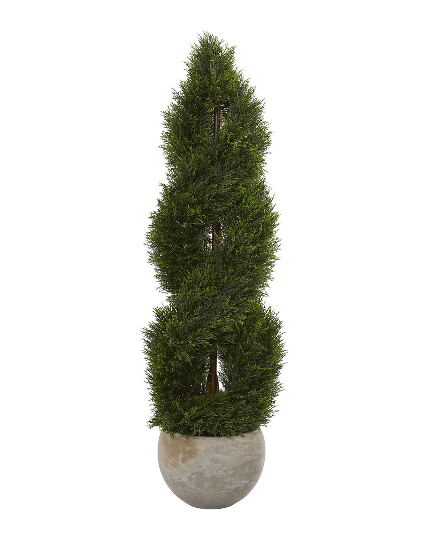 Nearly Natural 4ft Double Pond Cypress Spiral Artificial Tree