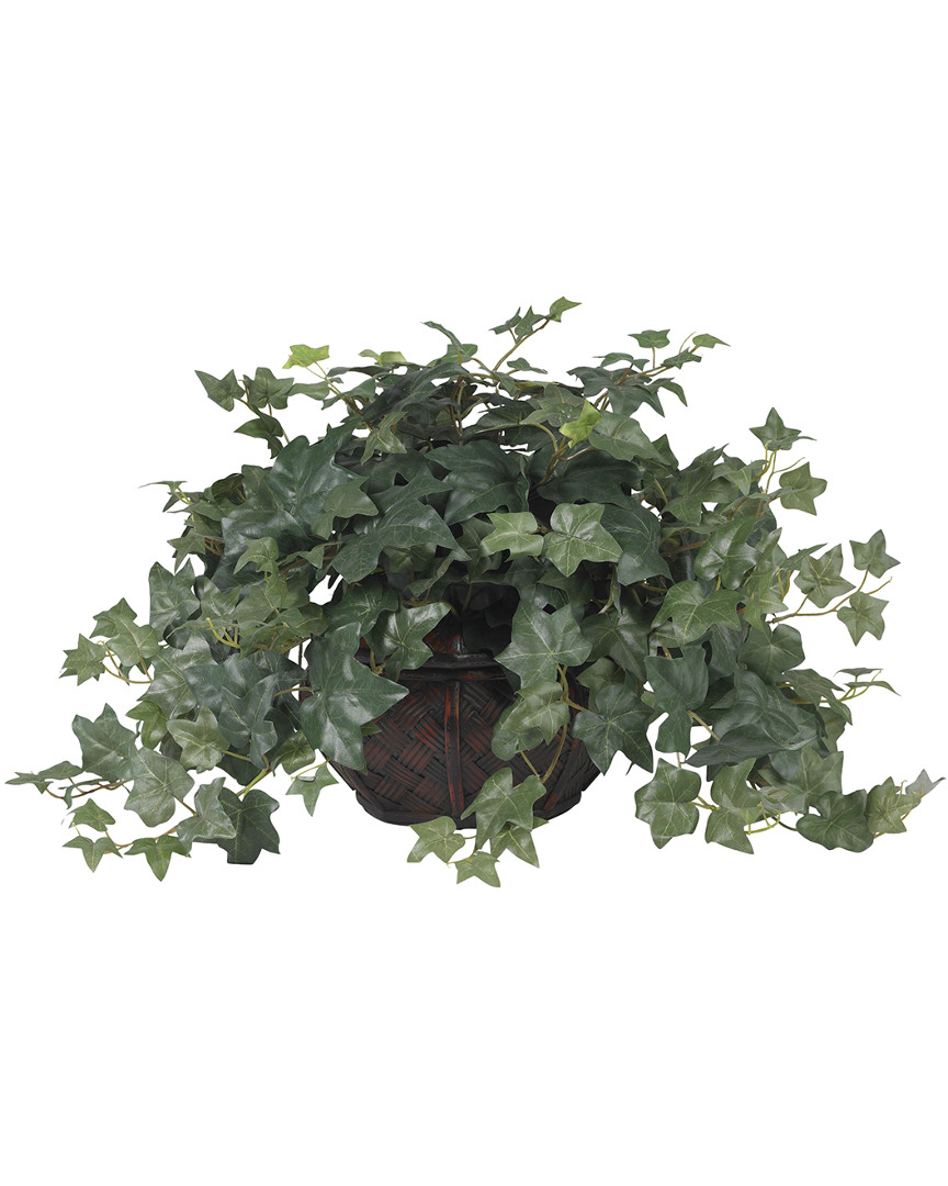 Nearly Natural Puff Ivy With Vase Silk Plant
