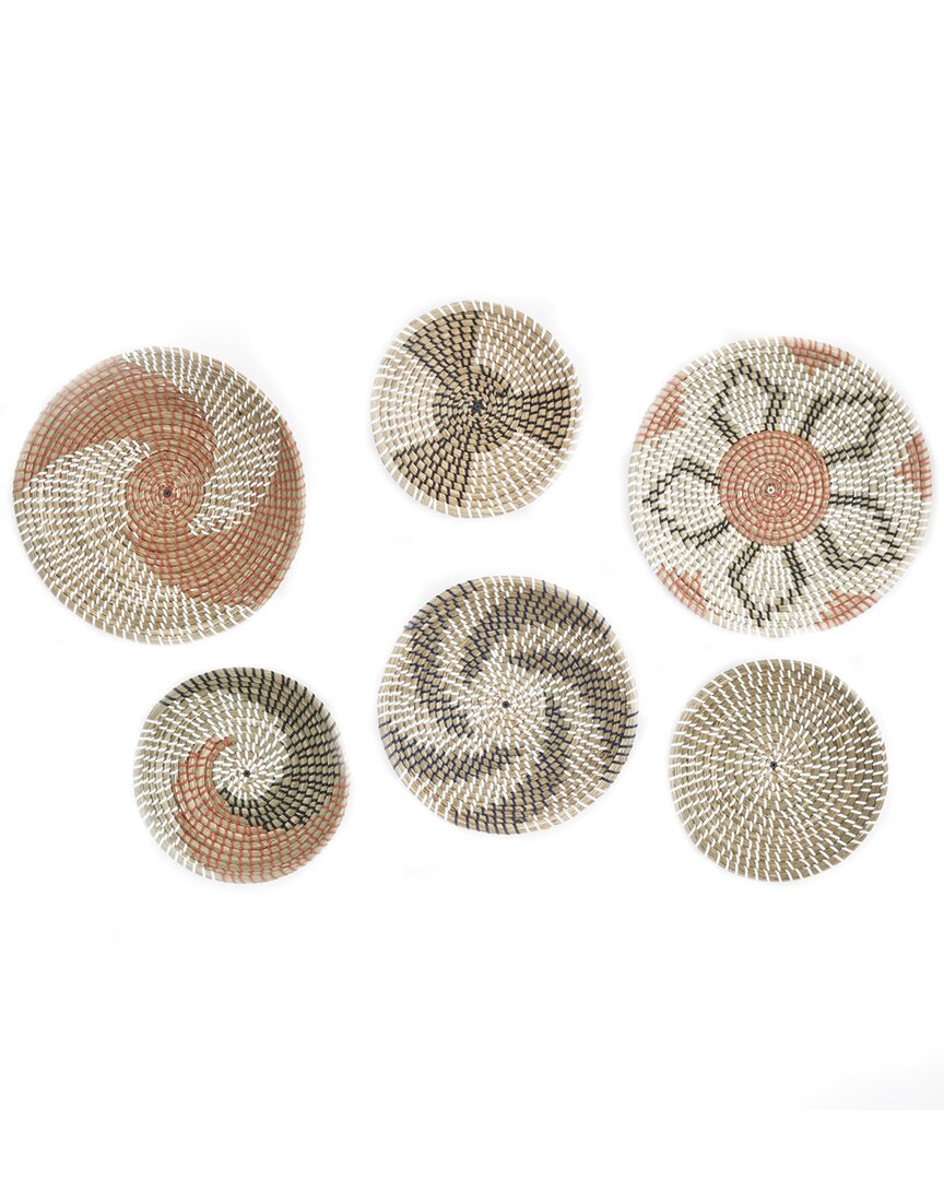 Peyton Lane Set Of 6 Brown Seagrass Eclectic Wall Decor
