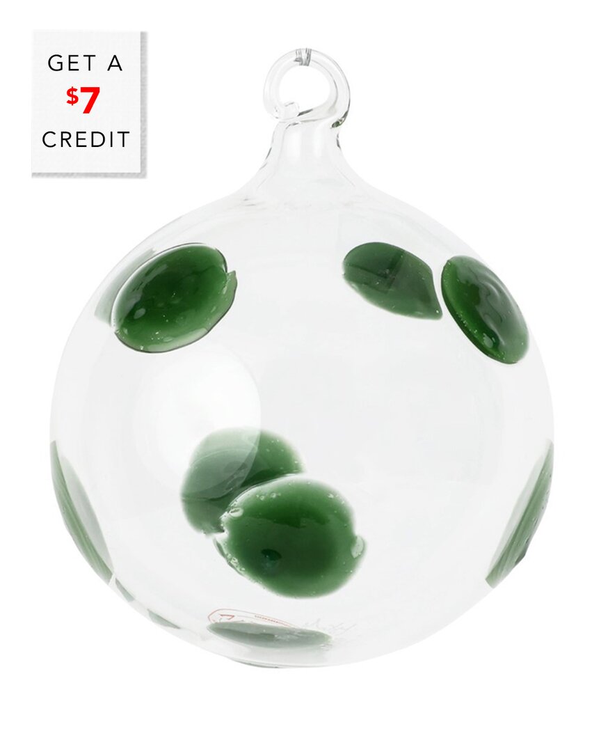 Vietri Drop Glass Ornament In Green