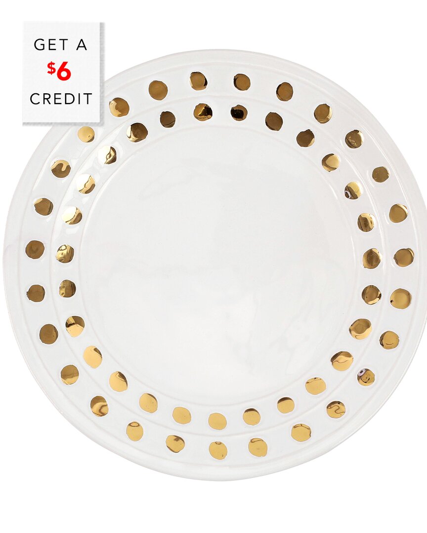 Vietri Medici Gold Dinner Plate With $6 Credit