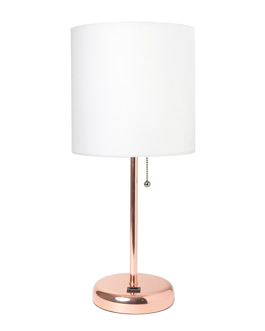 Lalia Home 19.5in Stick Table Desk Lamp With Usb Charging Port