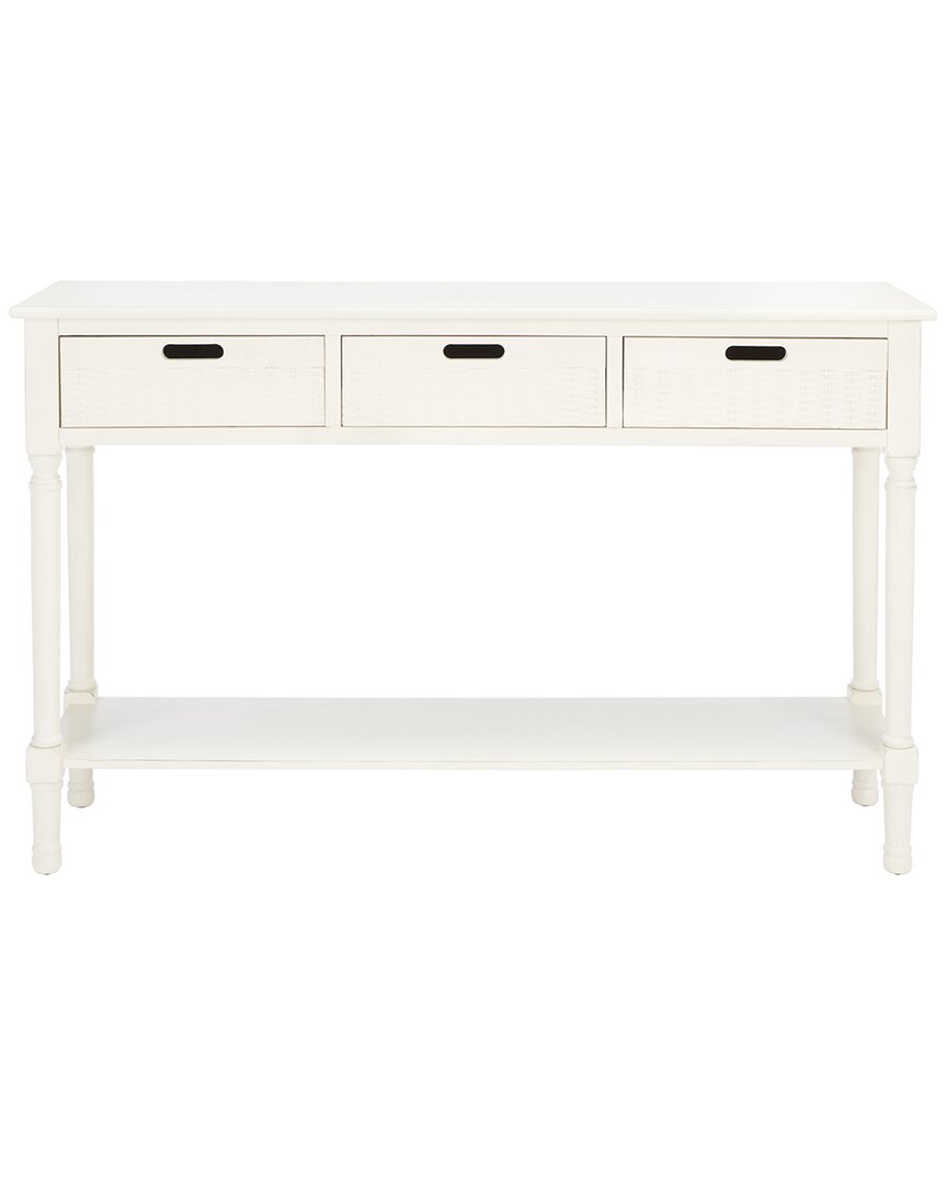 Safavieh Couture Landers 3 Drawer Console In White
