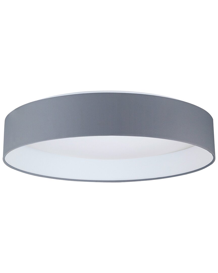 EGLO EGLO PALOMARO 1 LIGHT INTEGRATED LED CEILING LIGHT WITH CHARCOAL GREY FABRIC SHADE & WHITE PLASTIC D