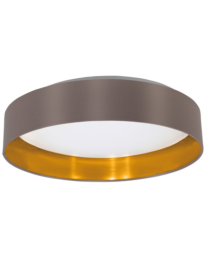 Eglo Maserlo 1 Light Integrated Led Ceiling Light With Cappucino & Gold Finsh & White Plastic Diffus