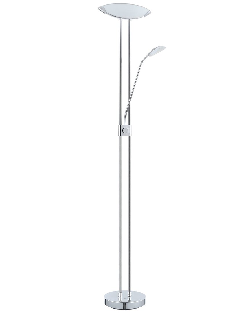 EGLO EGLO BAYA LED 2 LIGHT INTEGREATED LED FLOOR LAMP WITH CHROME FINISH & ADJUSTABLE READING LAMP