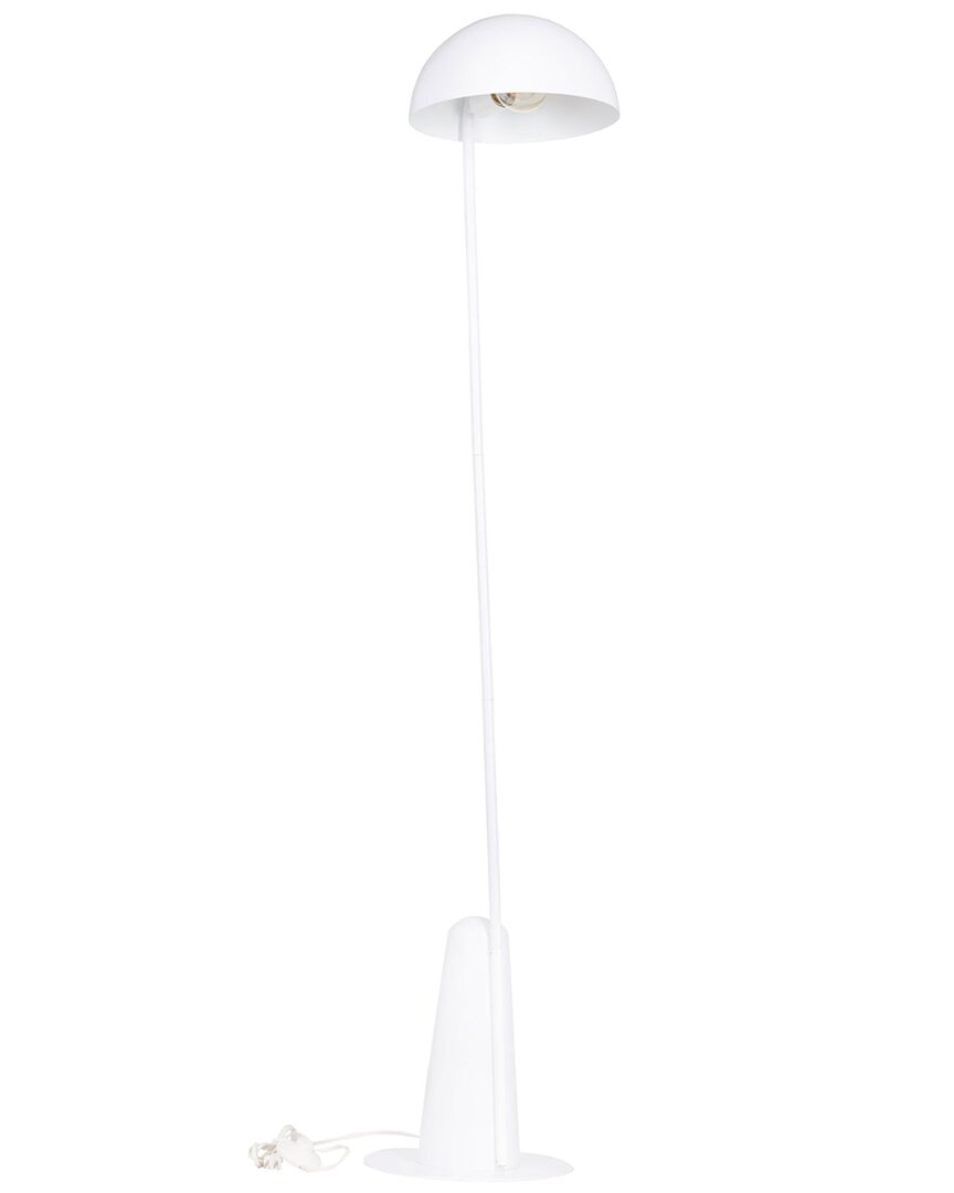 EGLO EGLO ARANZOLA 1 LIGHT FLOOR LAMP WITH WHITE FINISH & WHITE METAL SHADE