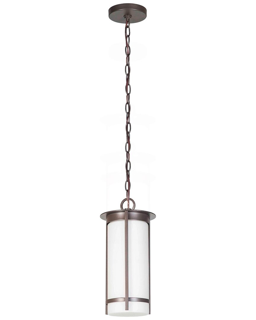 Eglo Truxton 1 Light Mini Pendant With Graphite Finish & White Glass Shade
