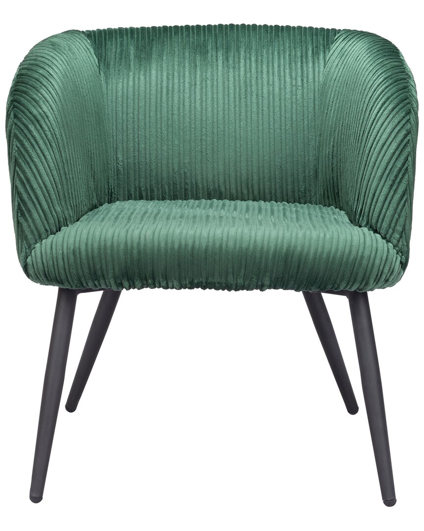 Zuo Modern Papillion Accent Chair In Green/matte Black