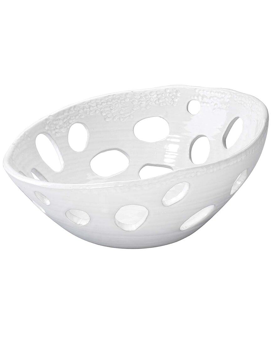 Jamie Young Crater Asymetric Bowl In White