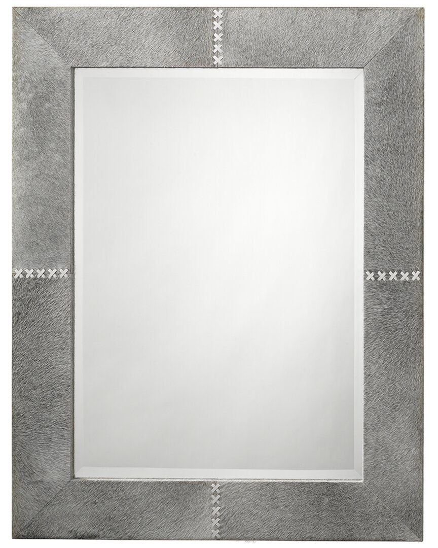 Shop Jamie Young Cross Stitch Rectangle Mirror In Grey