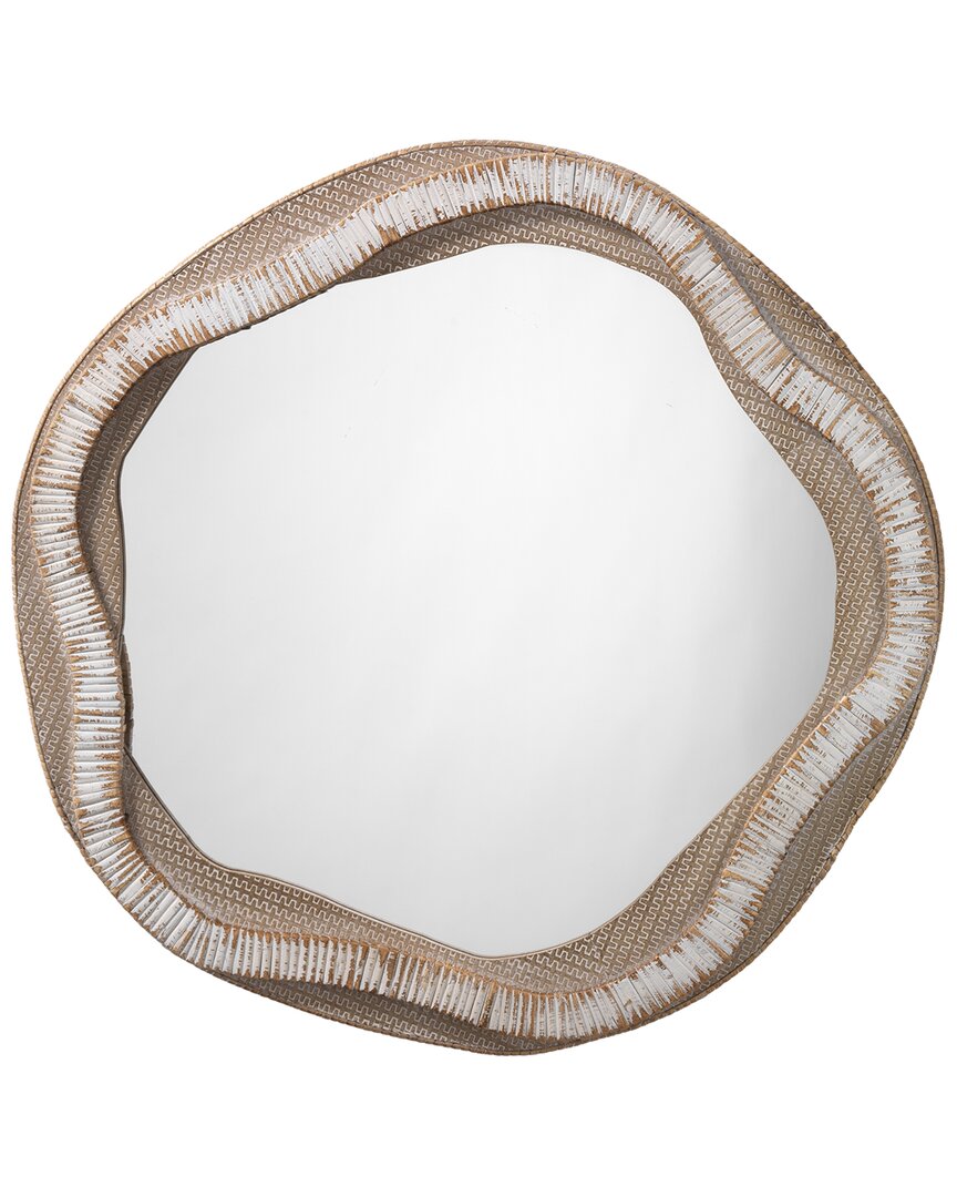 Jamie Young River Organic Mirror In Beige