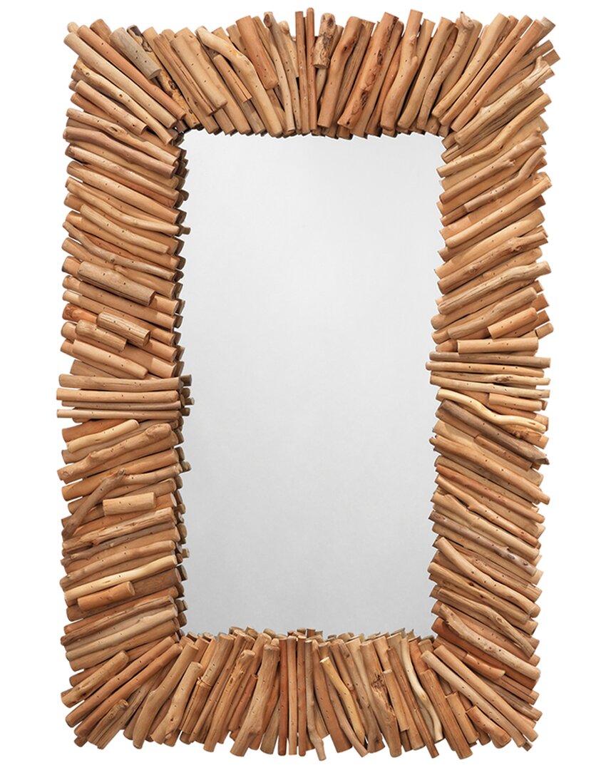 Jamie Young Driftwood Rectangle Mirror In Brown