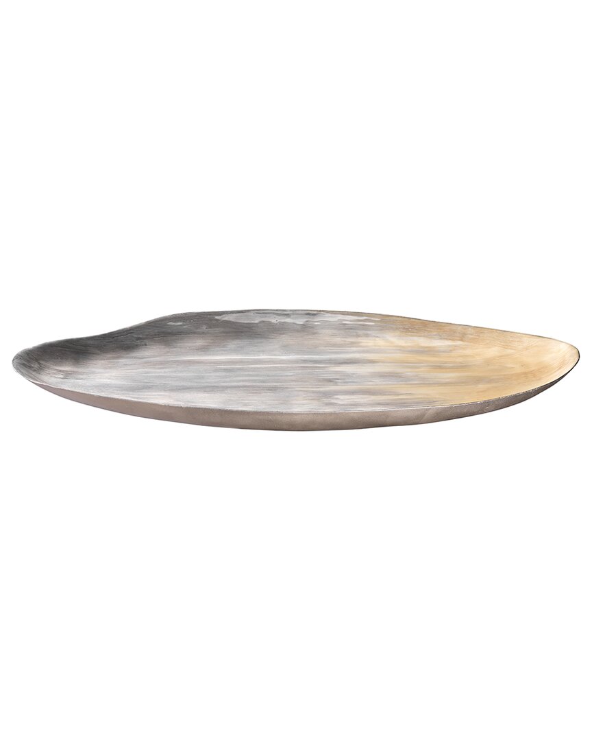 Shop Jamie Young Palette Oval Tray In Grey