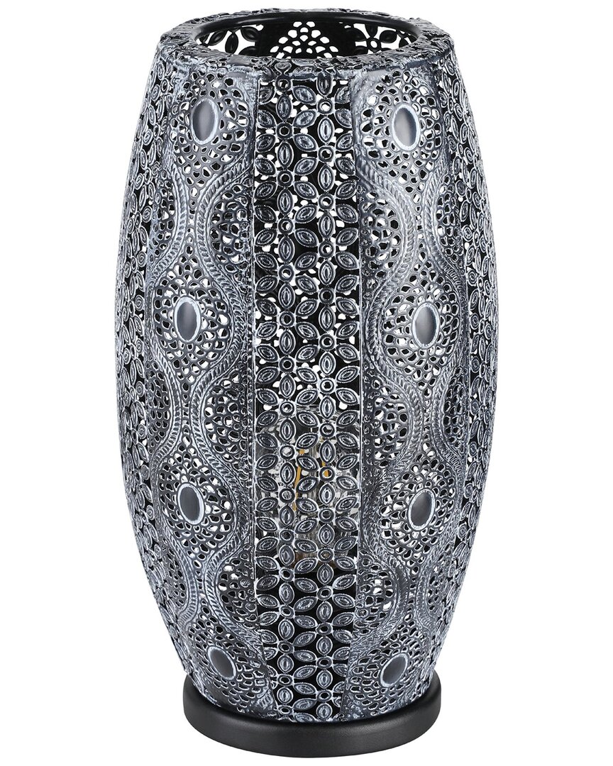 Eglo Riyadh 1 Light Table Lamp With Black Finish & Antique Black Metal Shade