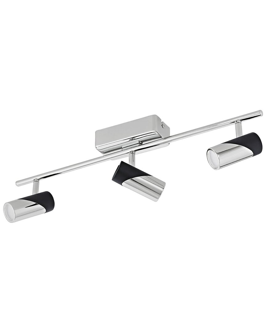 EGLO EGLO BERNEDO 3 LIGHT INTEGRATED LED TRACK LIGHT WITH CHROME FINISH & CHROME & BLACK ADJUSTABLE LAMP