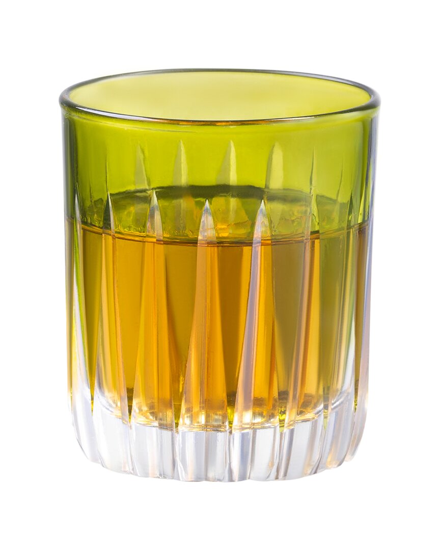 Barski Set Of 6 Colored Shot Glasses In Green