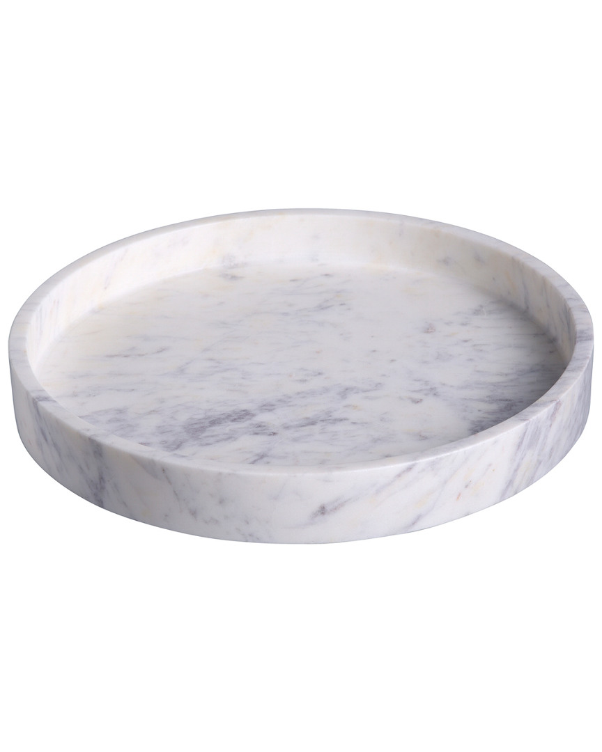 Bidkhome Marble Round Tray
