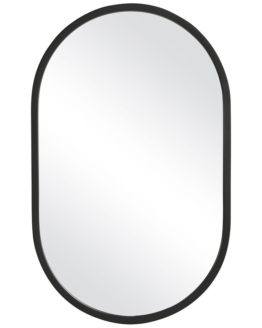 Hewson Matte Black Pvc Framed Round Mirror