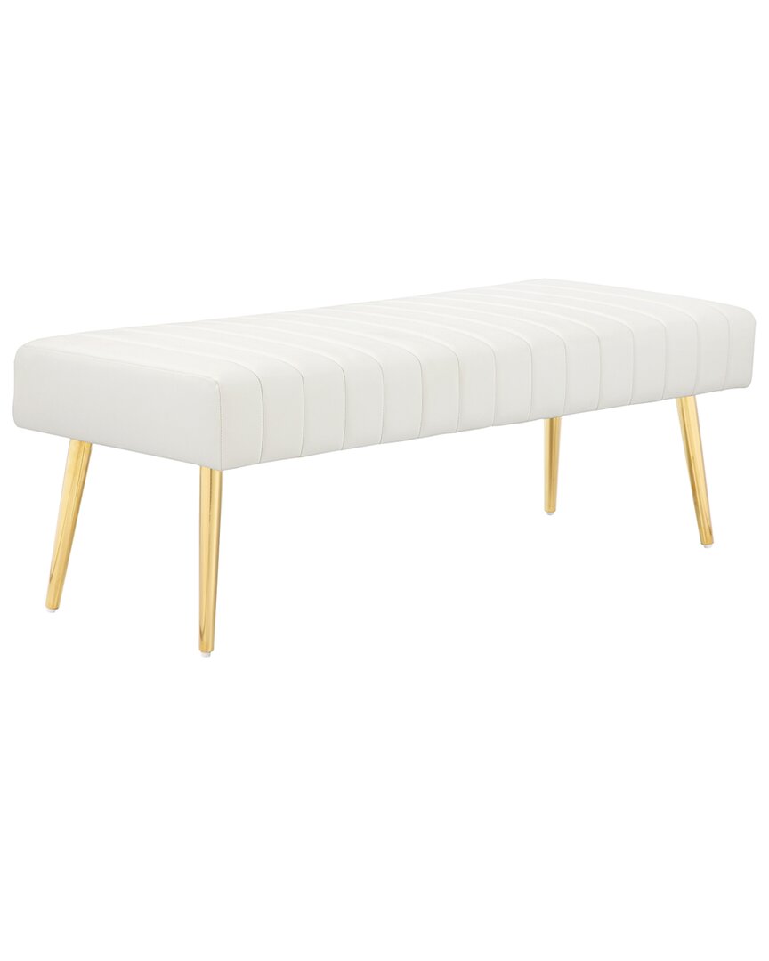 Pangea Home Hilda Bench In White