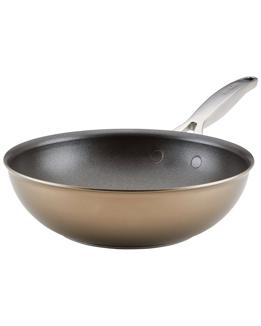 Anolon Ascend Hard Anodized Nonstick 10in Stir Fry Pan In Brown