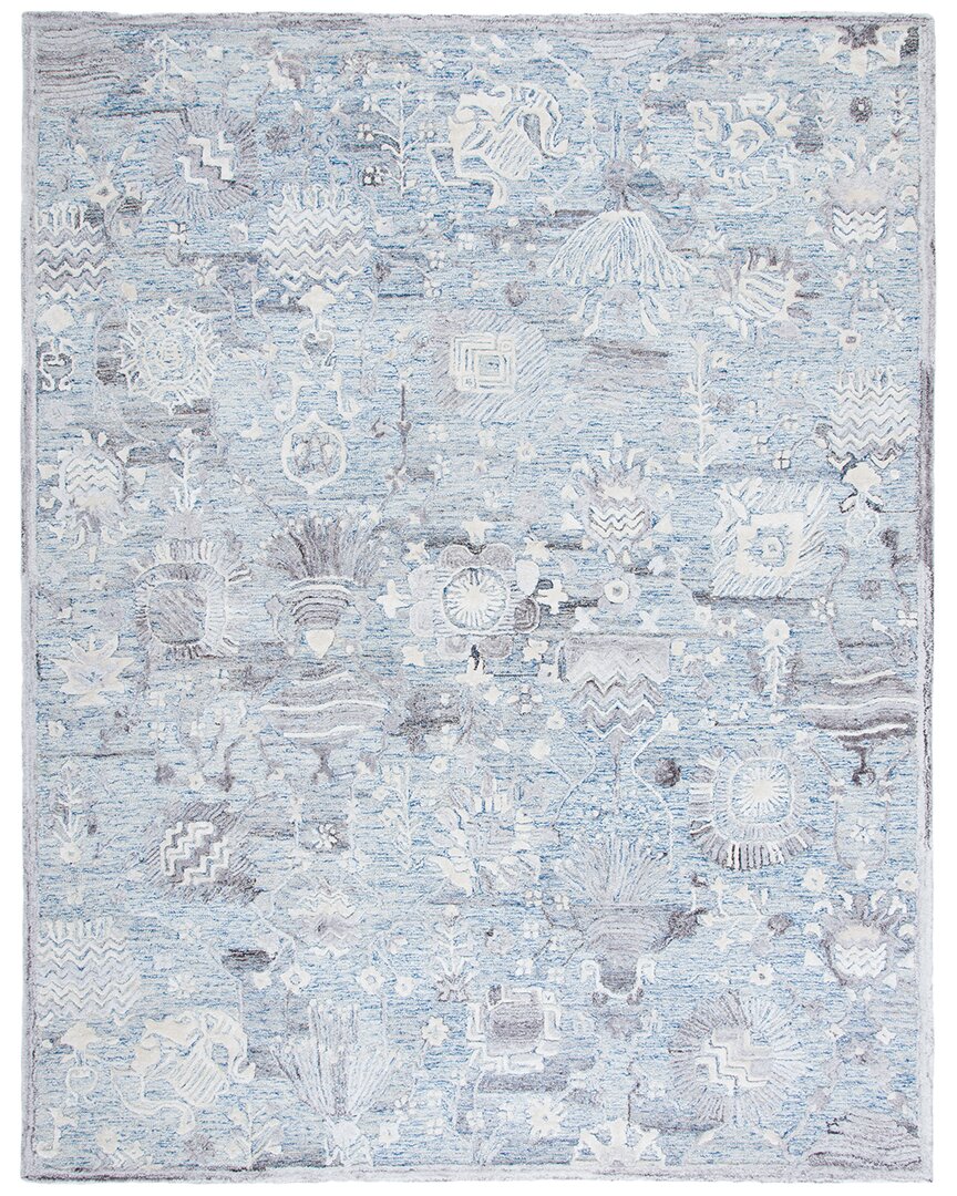 Shop Safavieh Dnu  Glamour Wool-blend Rug In Blue