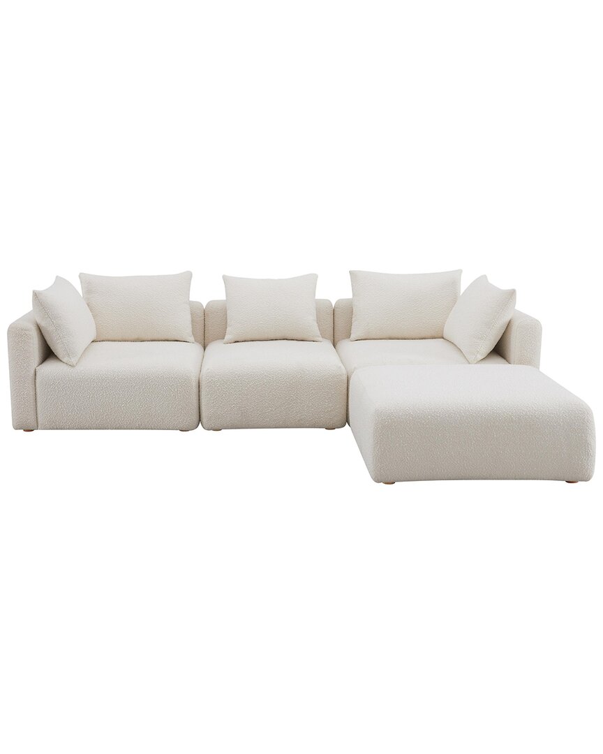 Tov Furniture Hangover Boucle 4pc Modular Sectional