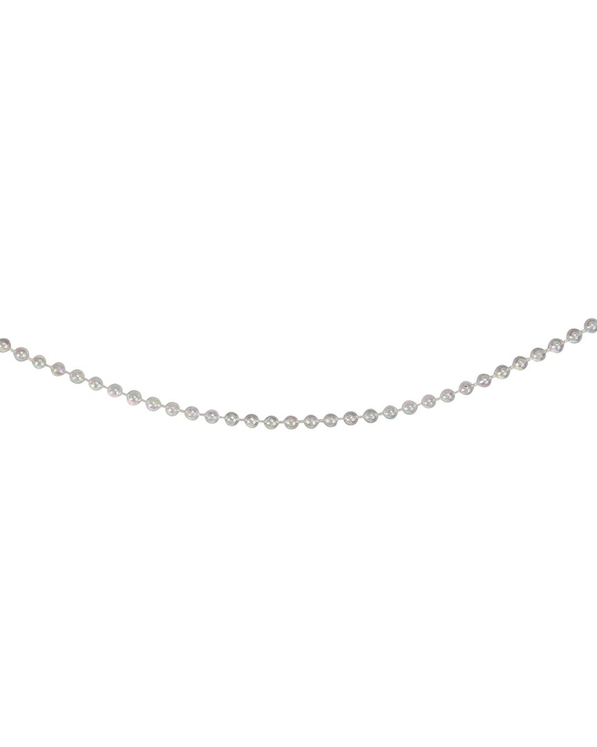 Northern Lights Northlight 100ft X 0.25in Shiny Clear Iridescent Beaded Artificial Christmas Garland - Unlit In Clear