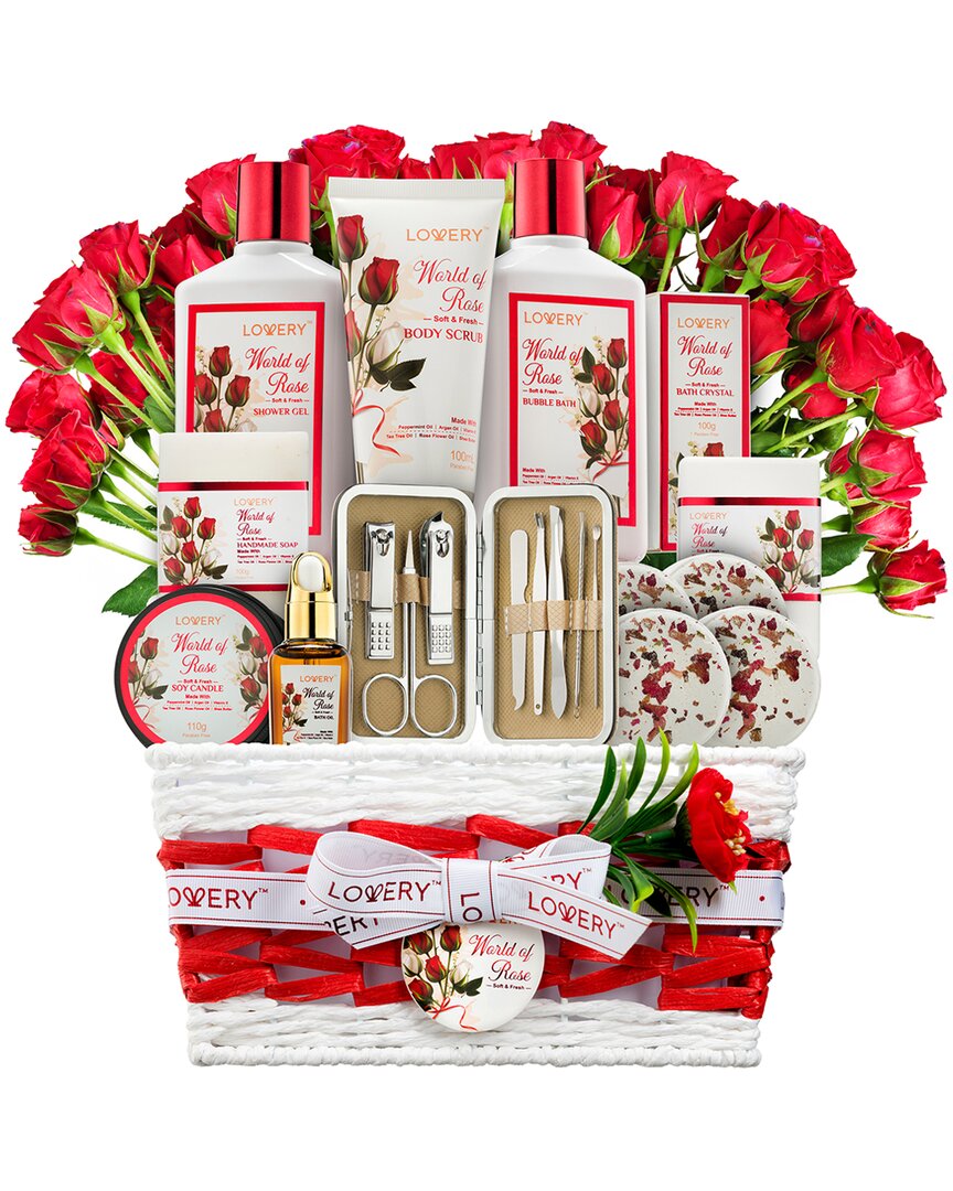 Lovery Red Rose 35pc Bath & Body Spa Gift