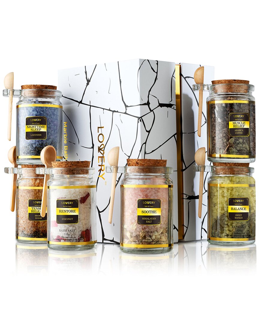 Lovery 13pc Bath Salts Gift Set In Assorted Scents In Gold