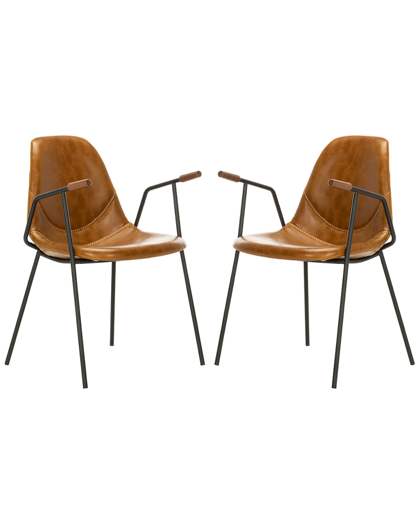 Safavieh Tanner Set Of 2 Mid-century Dining Chairs
