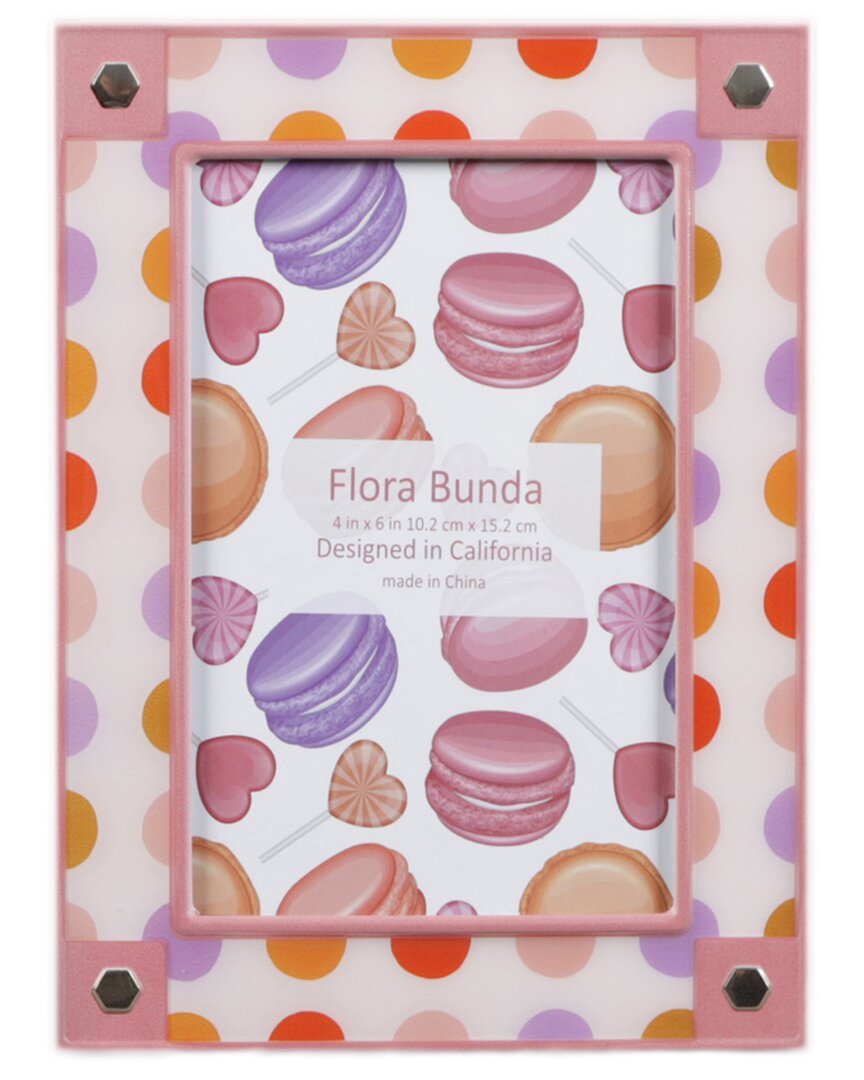 Flora Bunda 4x6 Polka Dot Photo Frame In Multi