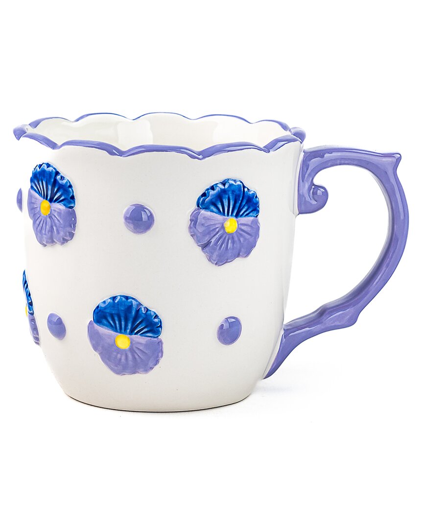 10 Strawberry Street Set Of 4 Pansy Mugs