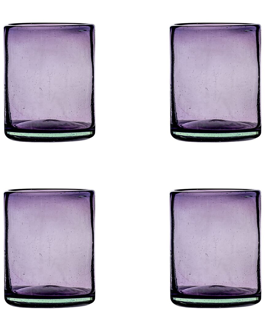 10 Strawberry Street Set Of 4 Morado Mexican Dof Glasses