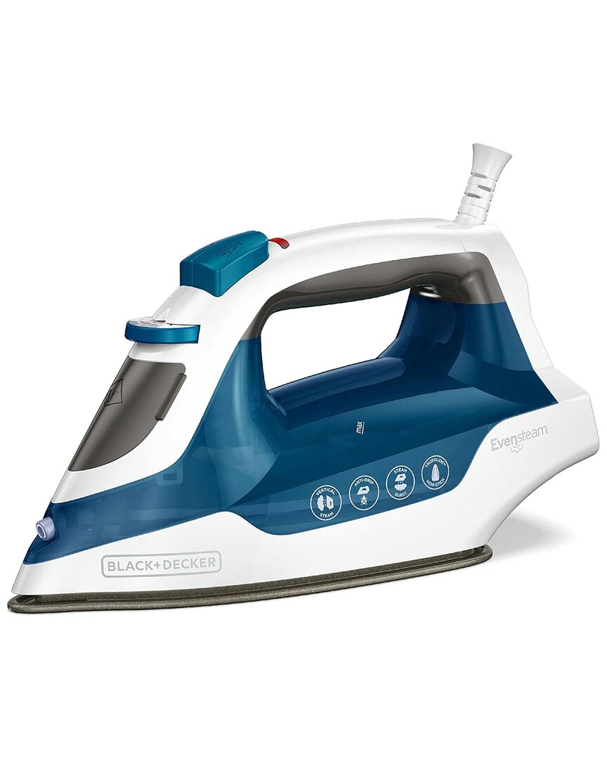 Shop Black & Decker Easy Steam Iron With Spray/burst & Non-stick In Blue