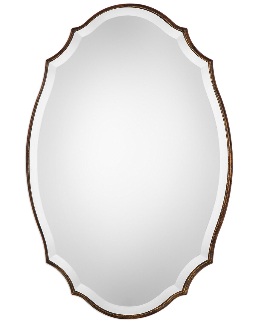 Hewson Shaped Bevel Mirror With Antique Bronze And Gold Finish