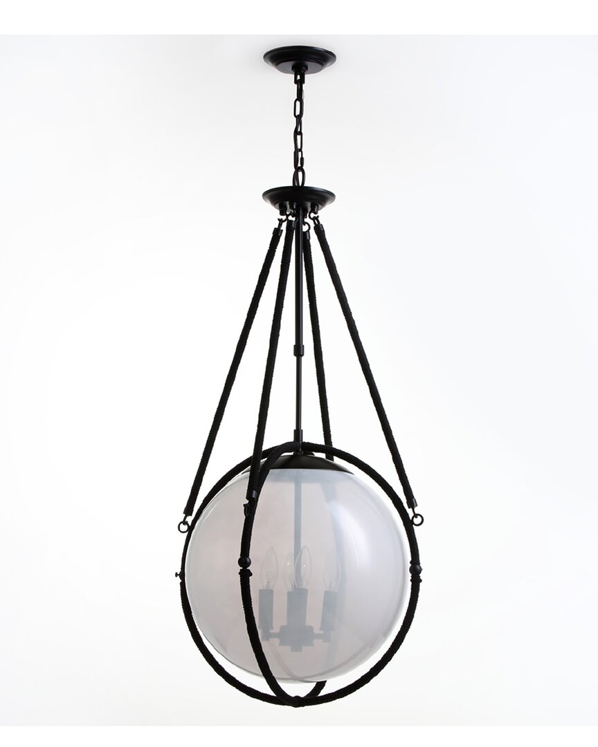 Vidalite Voyager 4-light Hanging Pendant Light With Rope Detailing & Smoked Glass Shade