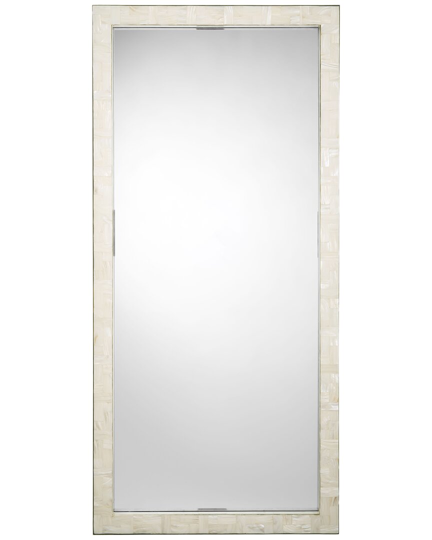 Jamie Young Monroe Mother-of-pearl Rectangle Floor Mirror In Neutral