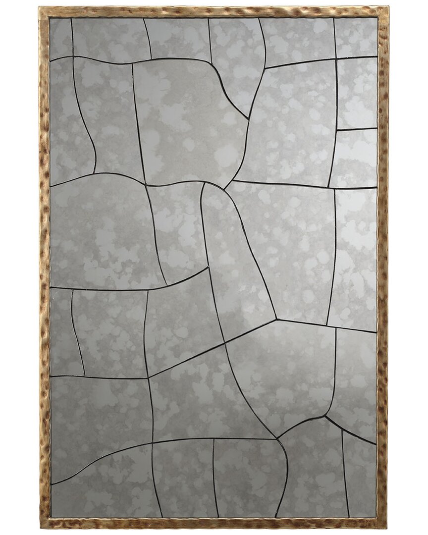 Jamie Young Fractured Hammered Iron Rectangle Wall Mirror