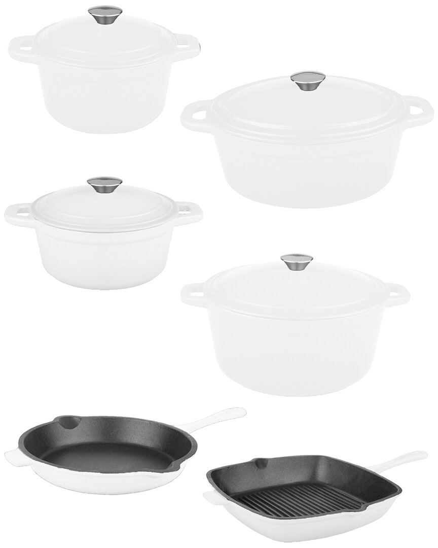 Shop Berghoff Neo 10pc Cast Iron White Cookware Set