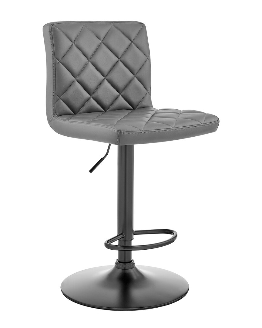 Armen Living Duval Adjustable Swivel Bar Stool In Gray