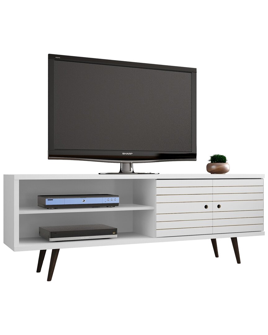 Manhattan Comfort Liberty 62.99 Mid-century Modern Tv Stand In White