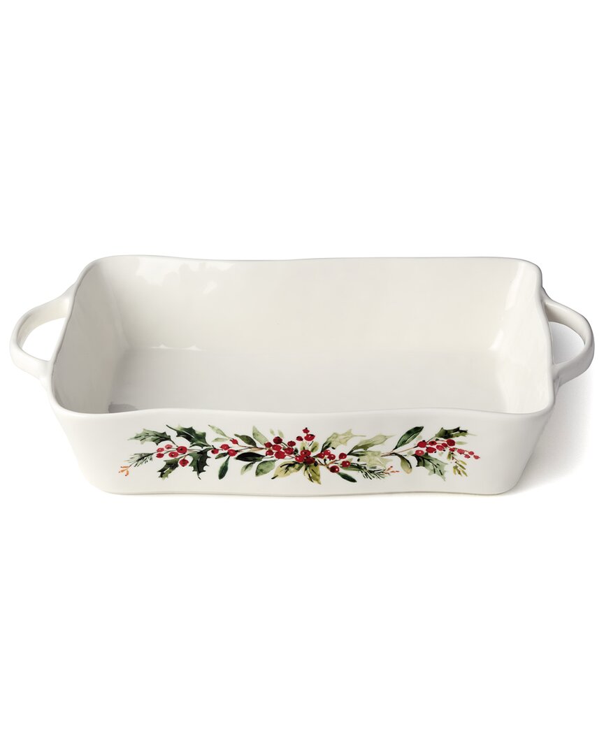 Certified International Holly Vines Medium Rectangular Baker In Multi